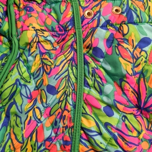 Lilly Pulitzer Getaway Quilted Vest Hot Shot XXS - Picture 8 of 8
